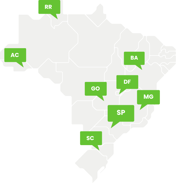 Mapa transportadora DF